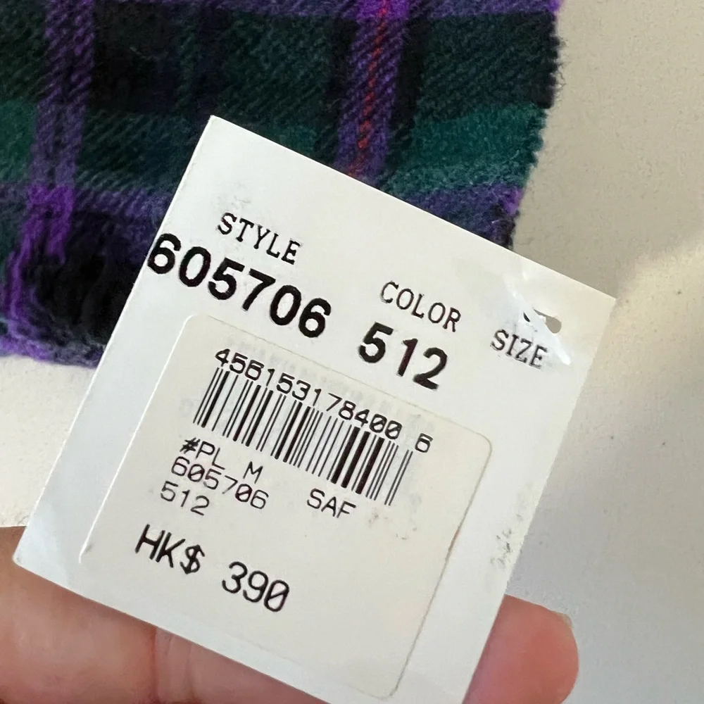 Polo by Ralph Lauren Italian Wool Plaid Muffler Scarf
